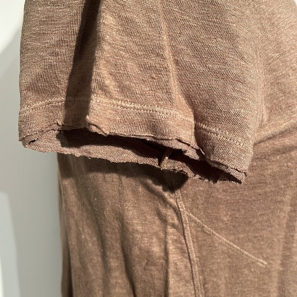 Frame XS linen t shirt with distressed edging - Picture 2 of 6